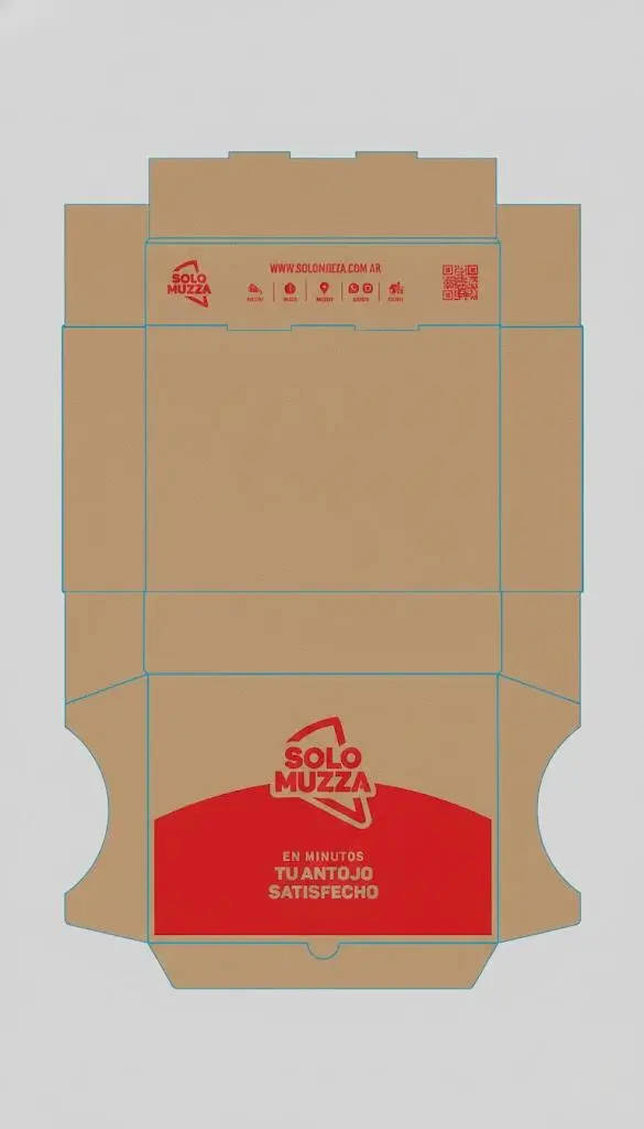 Envase de cartón corrugado para delivery