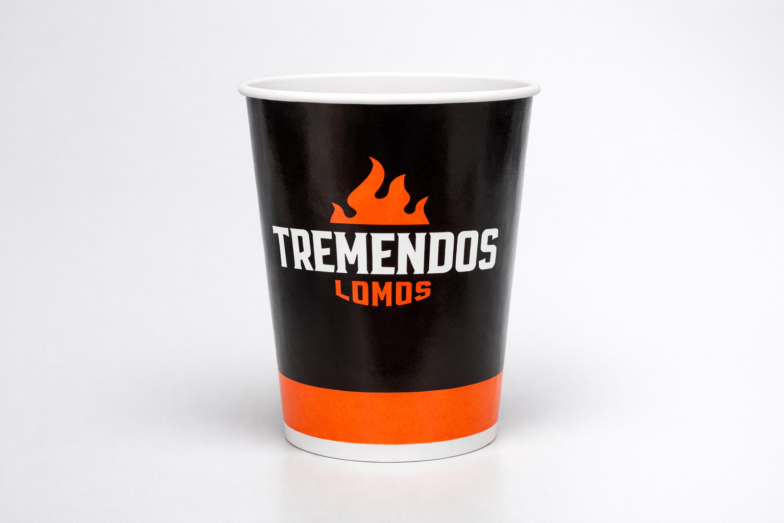 Vaso de papel con impresión de marca