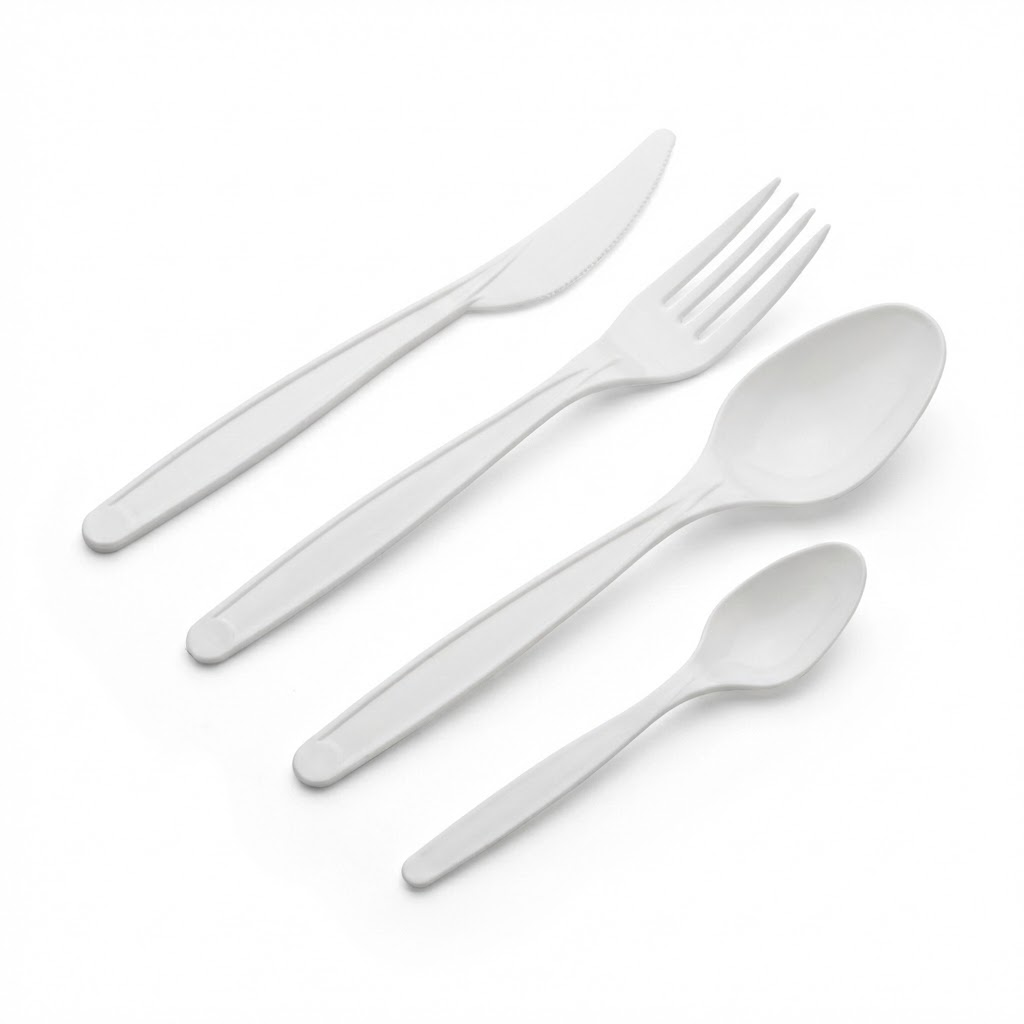 Cubiertos plásticos transparentes